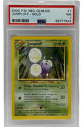 2000 Carta Pokémon Neo Genesis Jumpluff Olografica 7/111 PSA 7 Quasi Nuova