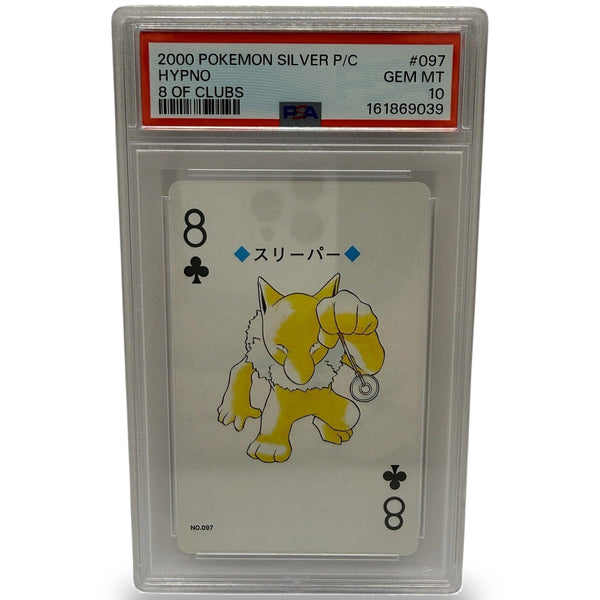 2000 Pokémon Silver Playing Cards Hypno 8 of Clubs #097 PSA 10 GEM MINT — photo 1
