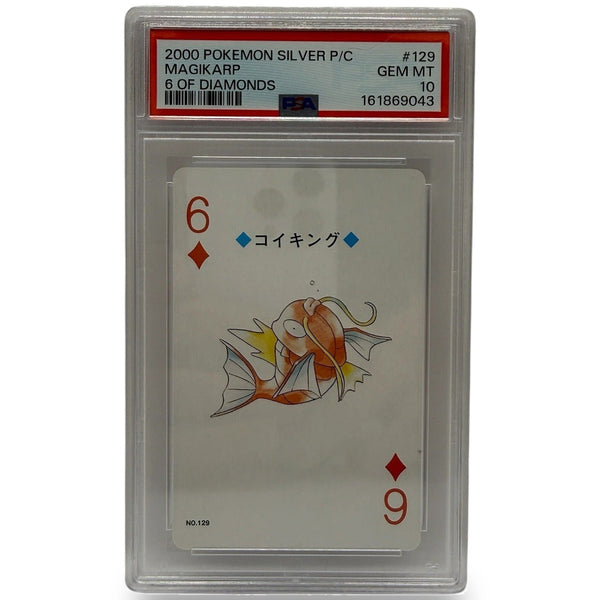 2000 Pokémon Silver Playing Cards Magikarp 6 of Diamonds #129 PSA 10 GEM MINT — photo 1