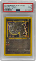 2002 Pokémon Neo Destino Steelix Lucente 1ª Edizione #112 PSA 9 MINT