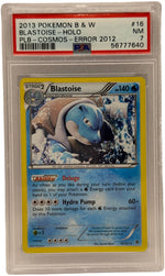 2013 Pokémon Plasma Blast Cosmos Blastoise Holo Error 2012  16/101 PSA 7 NEAR MINT - Image 1