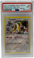 2017 Pokémon Liga Purpurinvasion Regigigas 4. Platz Umgekehrte Holo 84/111 PSA 9 neuwertig