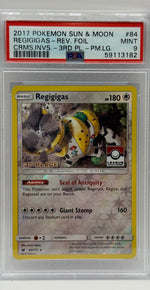 2017 Pokémon League Crismon Invasion Regigigas 3rd Place Reverse Holo 84/111 PSA 9 MINT - Image 3