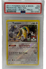 2017 Pokémon League Crismon Invasion Regigigas 3rd Place Reverse Holo 84/111 PSA 9 MINT - Image 1