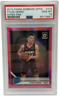 2019 Panini Donruss Optic Tyler Herro Hyper Pink Rookiekarte #172 PSA 10 Edelstein neuwertig