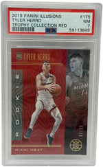 2019 Panini Illusions Tyler Herro Trophy Collection Red /99 Rookie Card #175 PSA 7 NEAR MINT - Image 1