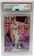 2019 Panini Mosaic Carta Rookie di Tyler Herro Rosa Mimetica #223 PSA 10 GEM MINT