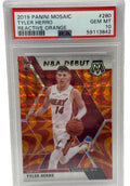 2019 Carte recrue Panini Mosaic Tyler Herro Reactive Orange #280 PSA 10 GEM MINT