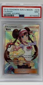 2019 Pokémon Cosmic Eclipse Rosa Full Art 236/236 PSA 9 MINT (Sun & Moon) - Image 3