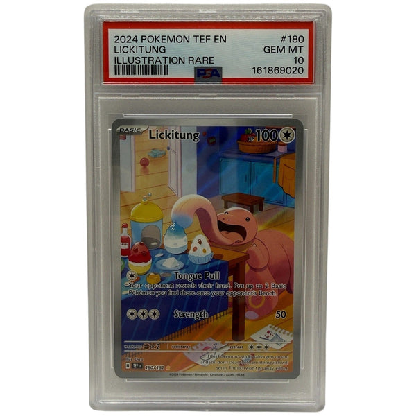 2024 Pokémon SV Temporal Forces Lickitung Illustration Rare #180 PSA 10 GEM MINT — photo 1
