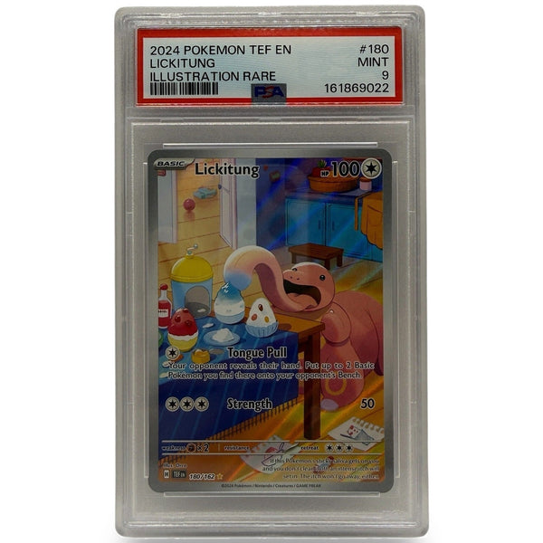 2024 Pokémon SV Temporal Forces Lickitung Illustration Rare #180 PSA 9 MINT — photo 1