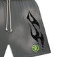 Hellstar Studios Flame Shorts Grey & Green