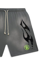 Hellstar Studios Flame Shorts Grey & Green - Image 3