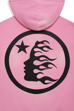 Hellstar Sports Flame Zip-Up Hoodie Pink (Valentine's Day) - Image 3
