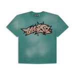Hellstar Green Crack Print T-Shirt - Image 1
