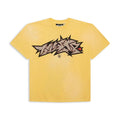 Hellstar Maglietta con Stampa Crepata Gialla