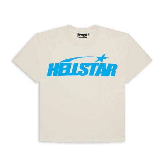 Hellstar Studios Classic T-Shirt Beige & Light Blue