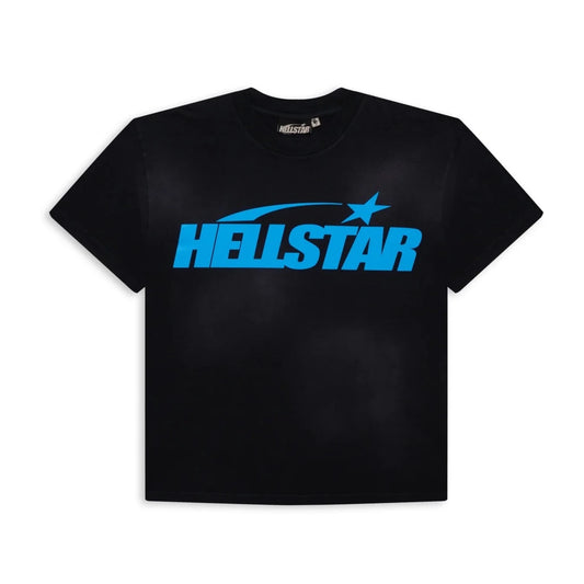 Hellstar Studios Classic T-Shirt Black & Light Blue