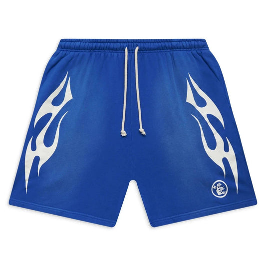 Hellstar Studios Flame Shorts Blue