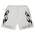 Hellstar Shorts a Fiamma Bianco e Grigio