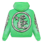 Hellstar Graffiti Zip-Up Hoodie Green - Image 2