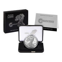 2025 lasergravierte American Eagle Ein-Unze-Silber-Proof-Münze – West Point (W)