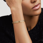 CHANEL 18K Beige Gold Coco Crush Mini Bangle Bracelet (J12324) - Image 2