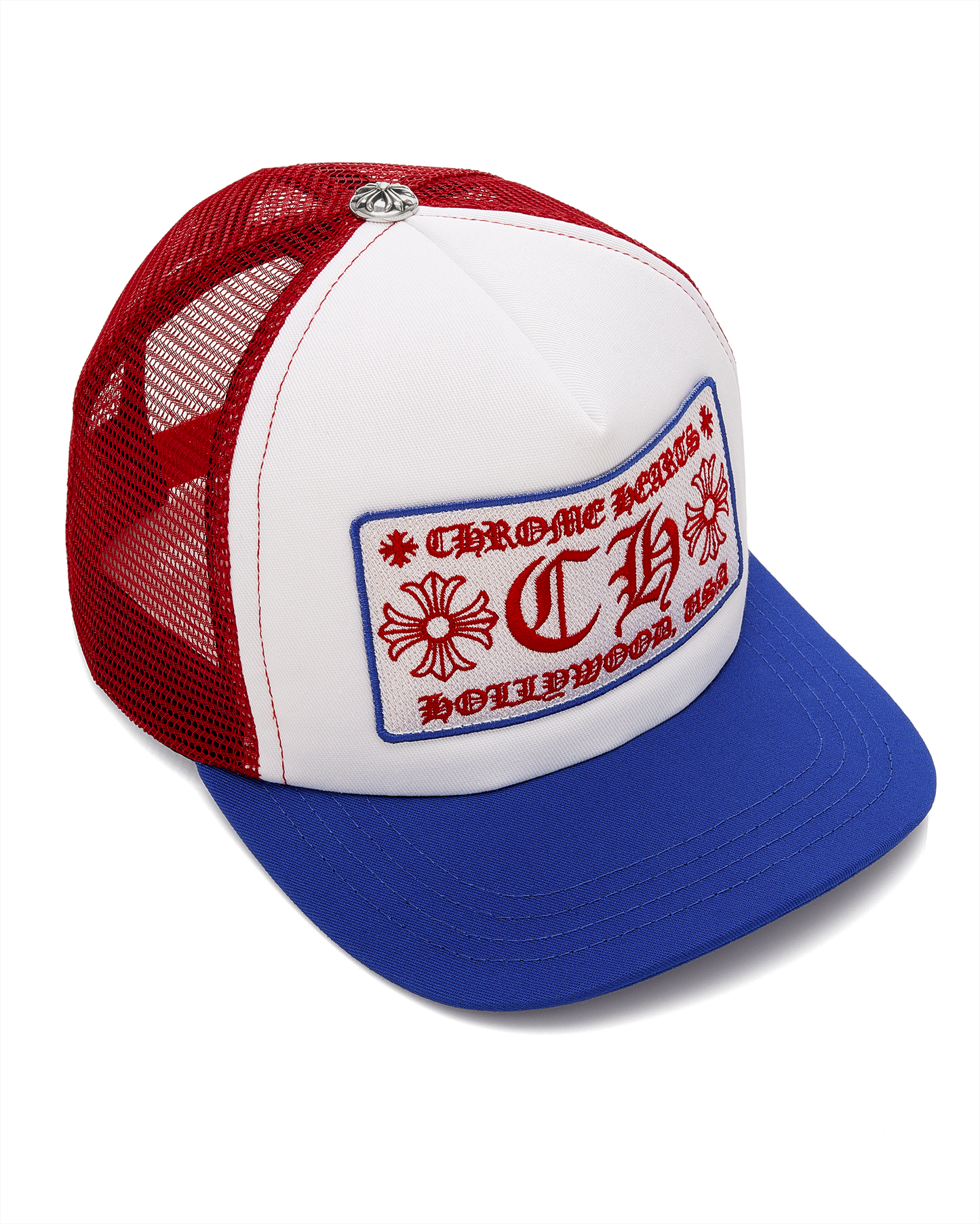 Chrome Hearts CH Hollywood USA Trucker Hat Red, White & Blue