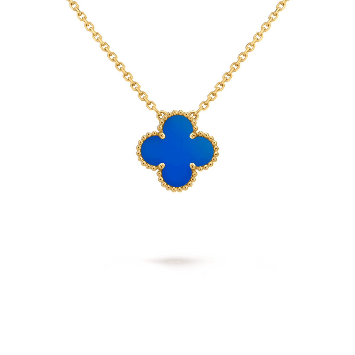 Van Cleef & Arpels Vintage Alhambra pendant 18K yellow gold, Agate