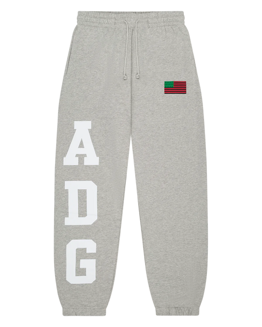 Denim Tears ADG Pan African American Flag Sweatpant Grey