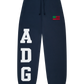 Denim Tears ADG Pan African American Flag Sweatpant Navy