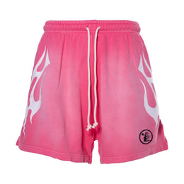Hellstar Shorts a fiamma Rosa e Bianco