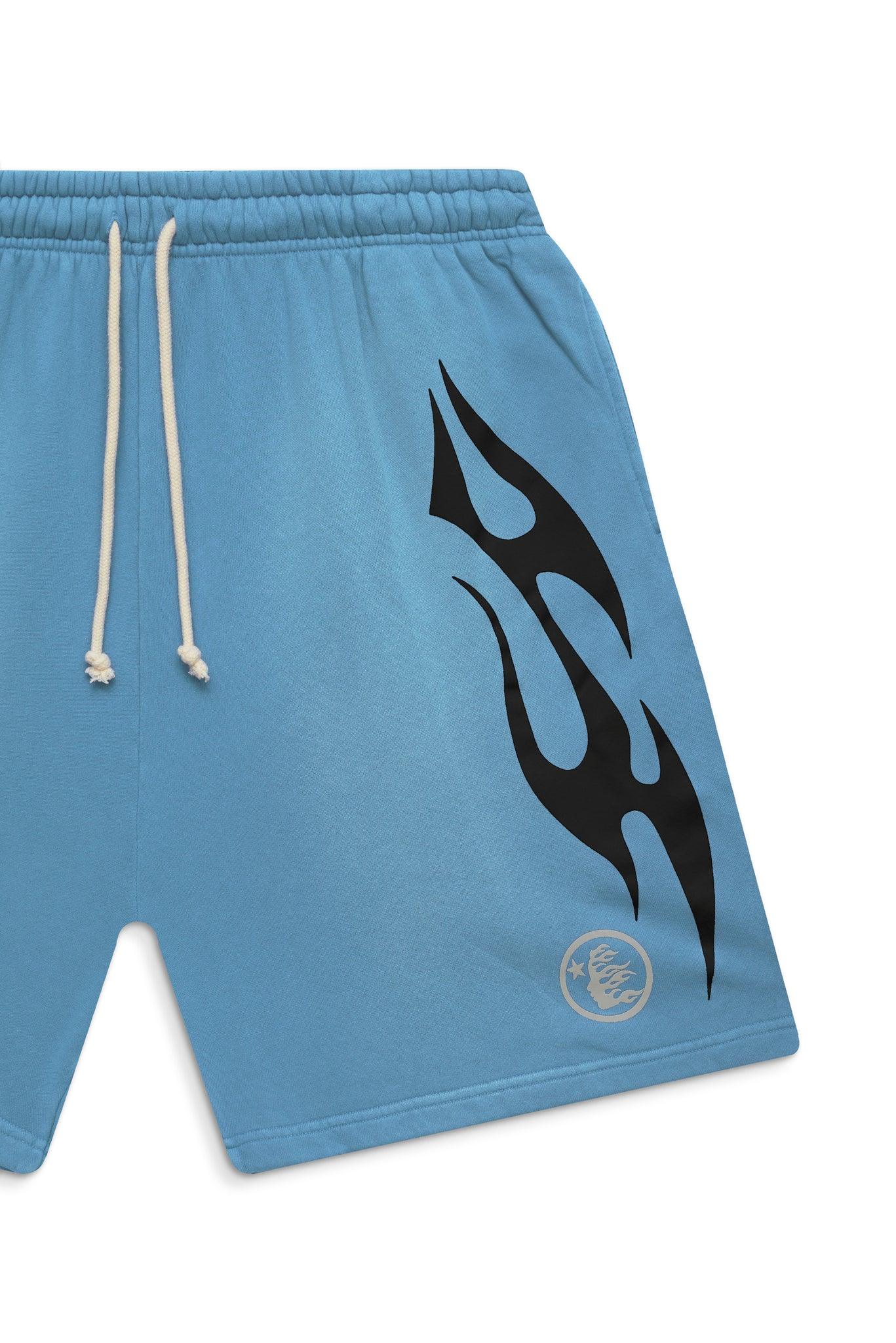 Hellstar Studios Flame Shorts Blue