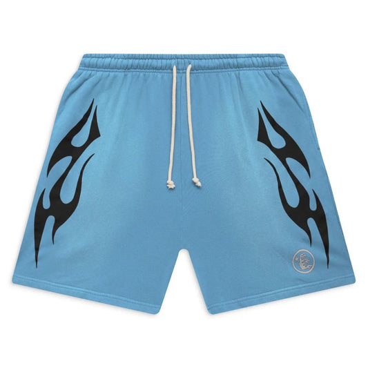 Hellstar Studios Flame Shorts Blue