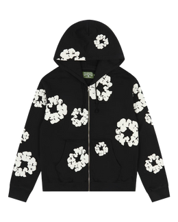 Denim Tears Cotton Wreath Felpa con cappuccio e cerniera nera