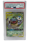 2019 宝可梦太阳与月亮系列 水箭龟与波加曼GX 215/236 PSA 10宝石级品相 (宇宙日蚀全图卡)