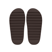 Pair of brown insoles on a white background