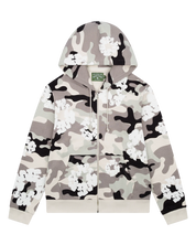 Denim Tears White Snow Camo Cotton Wreath Zip Hoodie