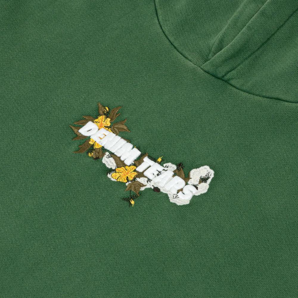 Denim Tears Embroidered Logo Hoodie Green