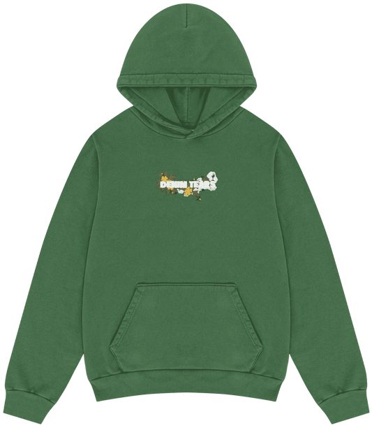 Denim Tears Embroidered Logo Hoodie Green