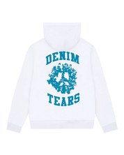 Denim Tears University Zip Hoodie White