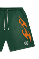 Hellstar Studios Flame Shorts Green - Image 3