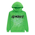 Sp5der Punk V2 Felpa con Strass Verde Brillante