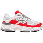 White and red sneaker with gray accents on a white background - Image 1