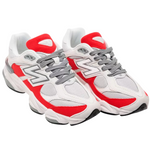 White and red sneakers with gray accents on a white background - Image 2