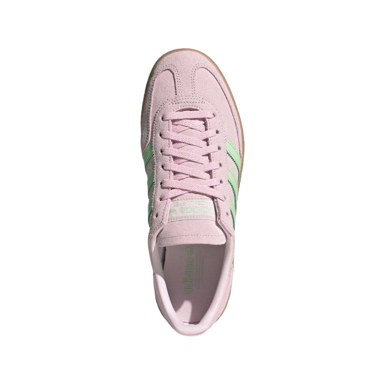 Pink and green sneaker on a white background
