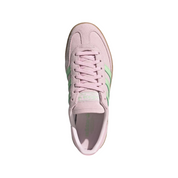 Pink and green sneaker on a white background