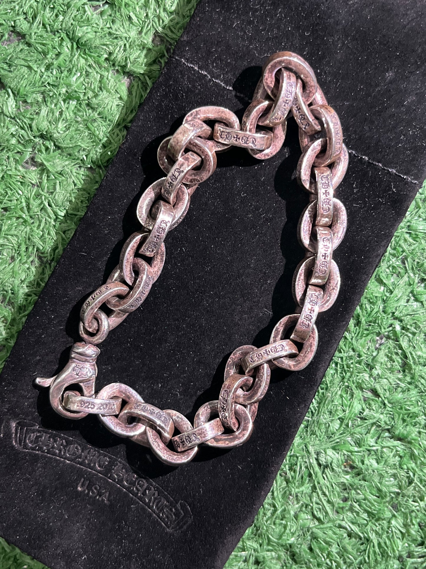 Chrome Hearts Silver Paper Chain Bracelet (8 Inches)