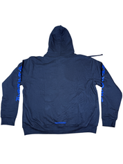 Chrome Hearts Script Thermal Zip Up Hoodie Black / Blue