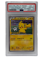 2014 Pokémon Japanese Pitch's Pikachu J-League 2nd Print Promo XY-P PSA 10 GEM MINT - Image 1
